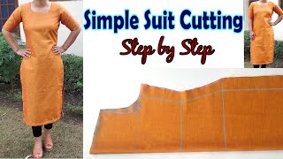 Part1 Simple Suitkameez Cutting for Beginners  English Subtitles  Stitch By Stitch [upl. by Lecram853]