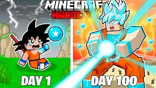 I Survived 100 Days as DIAMOND GOKU in HARDCORE Minecraft [upl. by Nojel242]