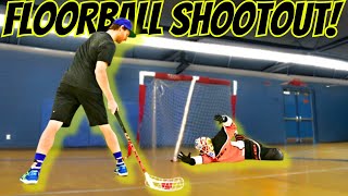 PAVEL BARBER VS KANE VAN GATE Floorball Shootout Challenge [upl. by Jelks835]