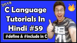 define and include Preprocessor Directives C Tutorial In Hindi 59 [upl. by Aubin]