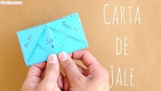 Carta Jale FACIL  Cartas de origami  CARTAS PARA MI NOVIO [upl. by Kerat]