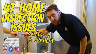 47 Home Inspection Issues in Under 3 Minutes [upl. by Ayekahs]