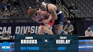 Aaron Brooks vs Trent Hidlay 2021 NCAA Title 184 lbs [upl. by Yrehc]