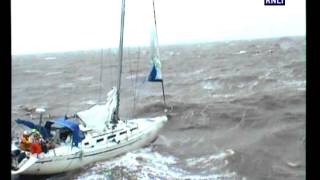 Harwich amp Aldeburgh lifeboats launched in force 9 gales to rescue yacht [upl. by Dow]