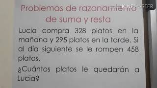 Problemas de razonamiento con suma y resta [upl. by Kane]