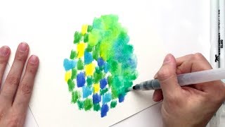 3 Watercolor Texture Tricks Using Brush Pens [upl. by Osicran]