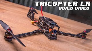 TRICOPTER LR  Long Range FPV 1h Flight time Foldable multirotor  Build Video [upl. by Litsyrk]