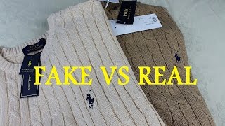 REAL VS FAKE Ralph Lauren Sweater  How To Spot Replica Ralph Lauren [upl. by Matrona]