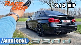 BMW 330d F30 RaceChip REVIEW on AUTOBAHN NO SPEED LIMIT by AutoTopNL [upl. by Ardnuasal]