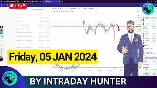 Live Trading  Options Trading  Intraday Hunter 05 JAN 2024 [upl. by Babara]