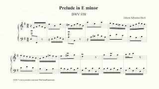 Bach Prelude in E minor BWV 938 [upl. by Ayram]