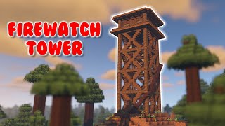 Minecraft  How To Build A Firewatch Tower Tutorial Fortnite Lonely Lodge in Minecraft [upl. by Buffo]