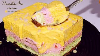 Homemade Cassata ice cream Recipe  In English Hindi amp Urdu  Easy amp Tasty  HCF [upl. by Montfort]