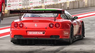 Ferrari 550 GTS Maranello Prodrive Aggressive Warm Up amp Pure V12 Sound on Track [upl. by Safko]