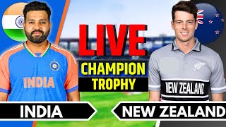 India vs New Zealand Match 12  Live Cricket Match Today  IND vs NZ  Champions Trophy Last 40 Ov [upl. by Nalyt]