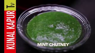 Mint Chutney  Kunal Kapur Recipes  Pudina Chutney [upl. by Nahrut]