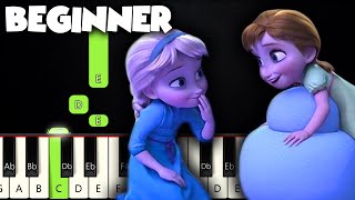 Do You Want To Build A Snowman  Frozen  BEGINNER PIANO TUTORIAL  SHEET MUSIC by Betacustic [upl. by Ewell]