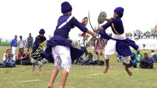 Sword fight in Punjab Sikh Gatka style [upl. by Dutchman]