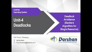 406  Deadlock Avoidance Bankers Algorithm for Single Resource [upl. by Aramas]