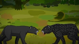 BLACK PANTHER VS BLACK JAGUAR ANIMATION [upl. by Daniele]