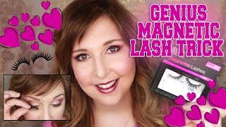 GENIUS Magnetic Lash Trick Ardell Magnetic Lashes hack [upl. by Ydnat]