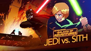 Jedi vs Sith  The Skywalker Saga  Star Wars Galaxy of Adventures [upl. by Nahtanoj]