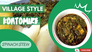 VILLAGE STYLE KONTOMIRESPINACH STEW [upl. by Arimat]