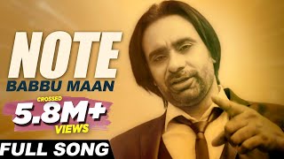 Babbu Maan  Note  Itihaas  Latest Punjabi Songs 2016 [upl. by Henderson]