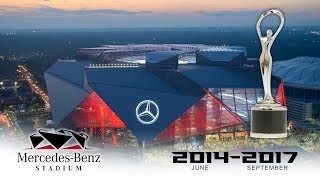 Official Atlanta Falcons MercedesBenz Stadium Construction TimeLapse [upl. by Srevart]