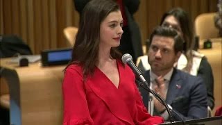 Anne Hathaway on International Womens Day [upl. by Ahseenat]