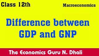 Difference between GDP and GNP I Macroeconomics l Basic Differences l GNP I GDP [upl. by Nomed]