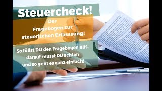 Der Fragebogen zur Steuerlichen Erfassung so füllst du ihn aus [upl. by Yelsiap144]