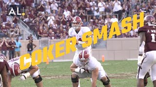 Jacob Coker smashes a Texas AampM defender [upl. by Jalbert]