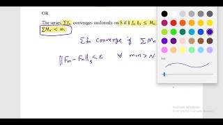 Weierstrass Mtest for the uniform convergence series of functions [upl. by Kuhlman]