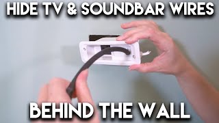 How To Hide Your TV And Soundbar Cables Behind The Wall In 30 Minutes [upl. by Teufert]