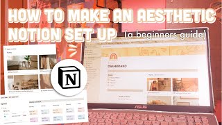 HOW TO MAKE AESTHETIC NOTION SET UP I How I organize my notion set up  free template [upl. by Eiralc]