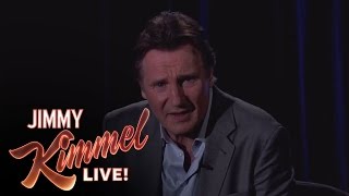 Liam Neeson Threatens a Fan on Jimmy Kimmel Live [upl. by Azilanna]