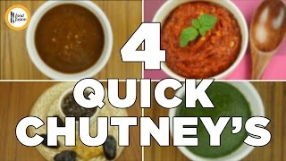 4 Quick Chutney Recipes By Food Fusion [upl. by Toor]