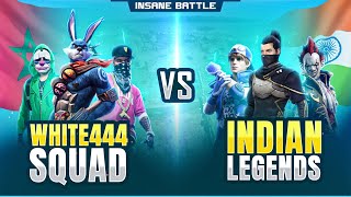 White444 Squad Vs Indian Legends  Free Fire Insane Clash Squad battle bw India Vs Mena Server [upl. by Teufert899]