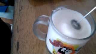 Aerolatte Review Frothing Cold Milk In Under 1 Minute [upl. by Nosittam]