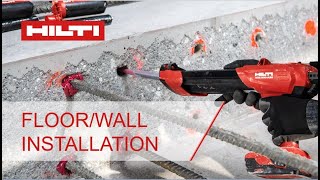 HOWTO floorwall installation Hilti RE 500 V4 EPOXY ANCHOR [upl. by Echo422]