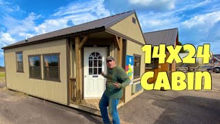 14x24 shed  finished out cabin [upl. by Arliene]