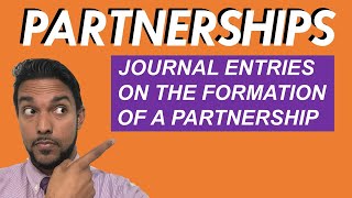 Partnerships  Journal Entries  Formation of a Partnership  CSEC PoA [upl. by Anerys]