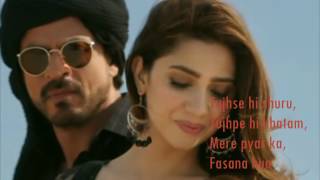 Zaalima  Raees  VIDEO LYRICS  Shah Rukh Khan amp Mahira Khan [upl. by Ellehcram630]