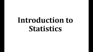 Introduction to Statistics [upl. by Notnil233]