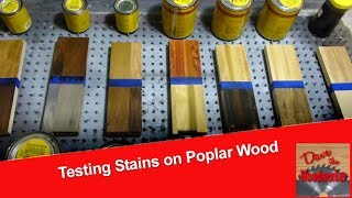 Testing Several Different Stains on Poplar wood [upl. by Herculie]